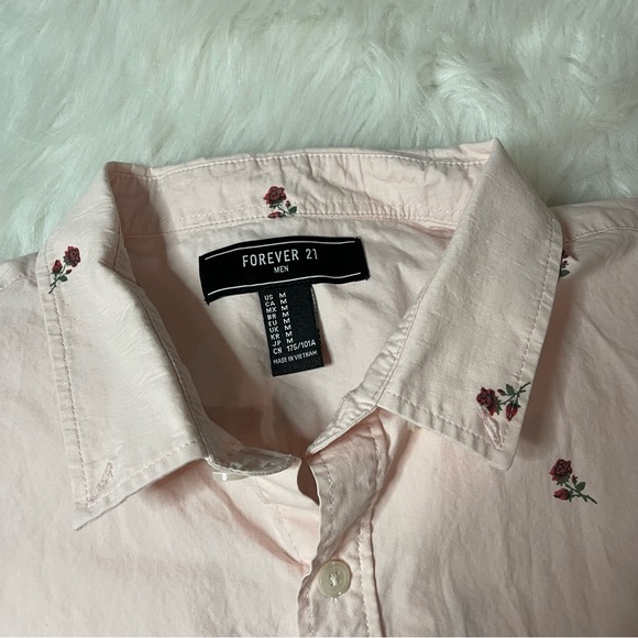 Men’s Pink Rose Forever 21 Button Down - Picture 3 of 5